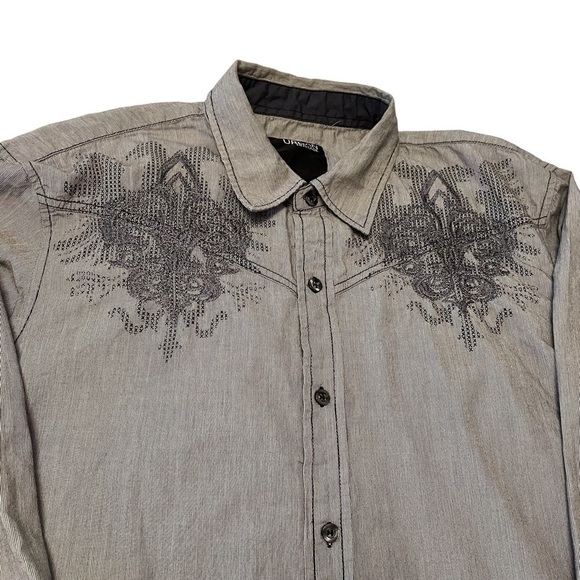 Urban Heritage Mens Long Sleeve Embroidered Shirt - Size XL - Picture 11 of 12